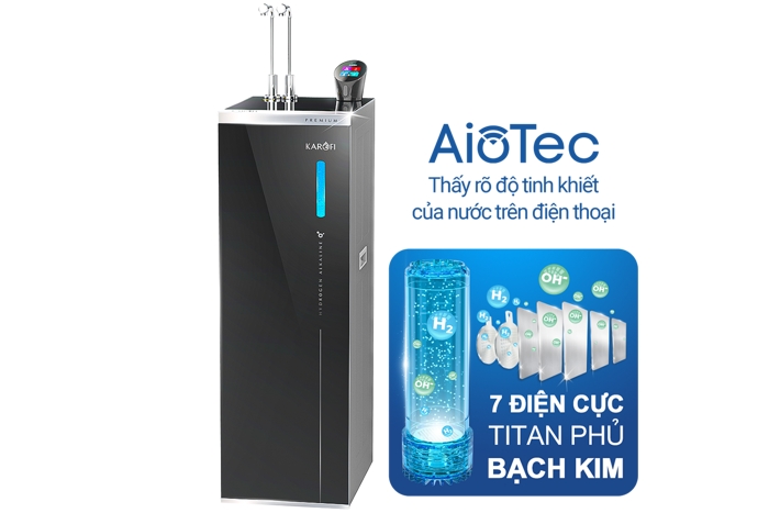 Máy lọc nước RO nóng nguội lạnh Hydro-ion kiềm Karofi KAE-S88 PROMAX 13 lõi